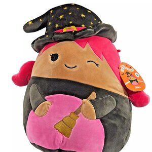Squishmallow KellyToy Ditka Pink Winking Witch BeWitched Girl‎ 15" Plush 1401-2